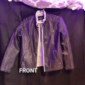 leather jacket! (Idk if its real leather)